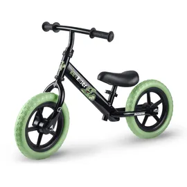 Ricokids Laufrad Kinderlaufrad - Eva-Schaumräder - Höhenverstellbar - Lauflernhilfe Fahrrad - Grün Schwarz