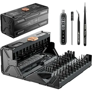 JAKEMY 180 in 1 Elektrischer Schraubendreher,3 Gänge Drehmoment Feinmechaniker Schraubendreher Set,Modellbau Werkzeug Mini Akku Schraubenzieher Set für Laptop, Handy,Uhr,Brille