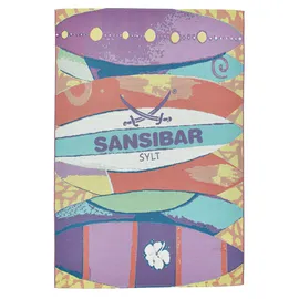 Sansibar Teppich SANSIBAR "Rantum Beach SA-020", bunt, B:130cm H:5mm L:190cm, Polypropylen, Teppiche, Teppich, Flachgewebe, modernes Design, Surfboards, In- und Outdoor geeignet