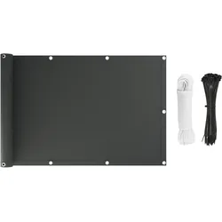 KS Handel 24 Premium Balkonsichtschutz Überlänge Sonnenschutz Balkonverkleidung (90x60 cm Weiss)