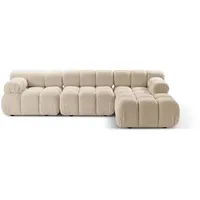 Micadoni Ecksofa Bellis, modular 4-Sitzer beige