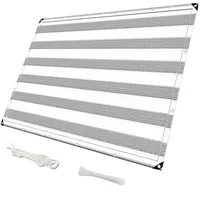 Balkonfächer Ohne Bohren 150x300cm, Balkonsichtschutz Blickdicht UV-Schutz Sichtschutz für Balkon mit Kabelbinder und Kordel für Gitter Geländer Zaun - Grau-weiß gestreift