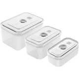 Zwilling Fresh & Save Vakuum Boxset, S/M/L / 3-tlg, Kunststoff, Semitransparent-Grau