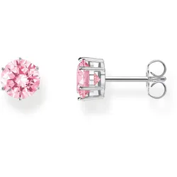 Thomas Sabo H2300-051-9 Damen-Ohrstecker Pinkfarbener Stein