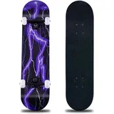 clyctip Skateboard 31 x 8 Zoll Purple
