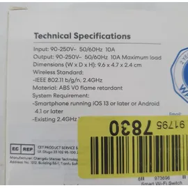 Meross WLAN Schalter Smart Switch Apple HomeKit, Siri Fernbedienung