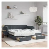 vidaXL Tagesbett 90 x 190 cm Dunkelgrau
