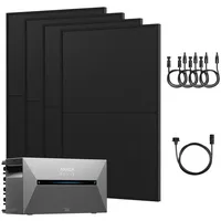 Anker Balkonkraftwerk Full Black Bifacial 2000 W inkl. 1 x 1600 Wh Anker Solix Solarbank 2 Speicher