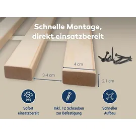 Betten-ABC Madera XXL Rollrost aus Buchenholz 60 x 120 cm