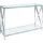 Beliani Audet Konsolentisch 120 x 40 x 76 cm Silber/Transparent