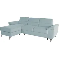 sit&more Ecksofa »Sorano L-Form«, wahlweise mit Bettfunktion und Bettkasten blau