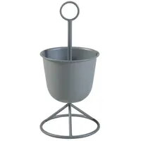 [en.casa] Blumenständer Alphen 1 Topf 48x23cm Grau