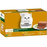 Petcare Gourmet Gold Terrines 340 g (4 Stück)