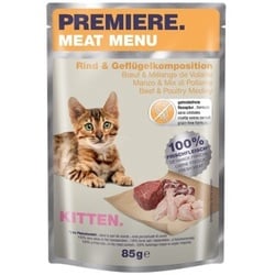 PREMIERE Meat Menu Kitten Rind & Geflügelkomposition 12x85 g