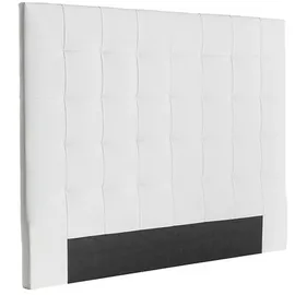 miliboo Bettkopfteil gepolstert weißes 160 cm Halciona
