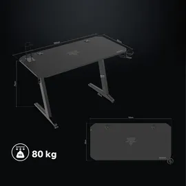 SENSE7 Nomad Classic Gaming Tisch 100x50 cm