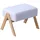 Relaxdays Fußhocker Bambus Polyester 30 x 40 x 28 cm Creme/Hellbraun