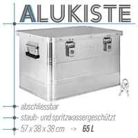 Trucky Aluminium Box mit Deckel Silber Alu Kiste Box