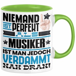 Trendation Tasse Musiker Geschenk Tasse Lustige Geschenkidee für Musiker Geburtstag Kaf grün