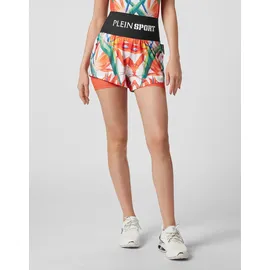 Plein Sport Shorts, Größe M, in weiß 0121 | white/multicolored
