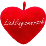 Brubaker Plüschkissen Herzform 32 x 32 cm Rot