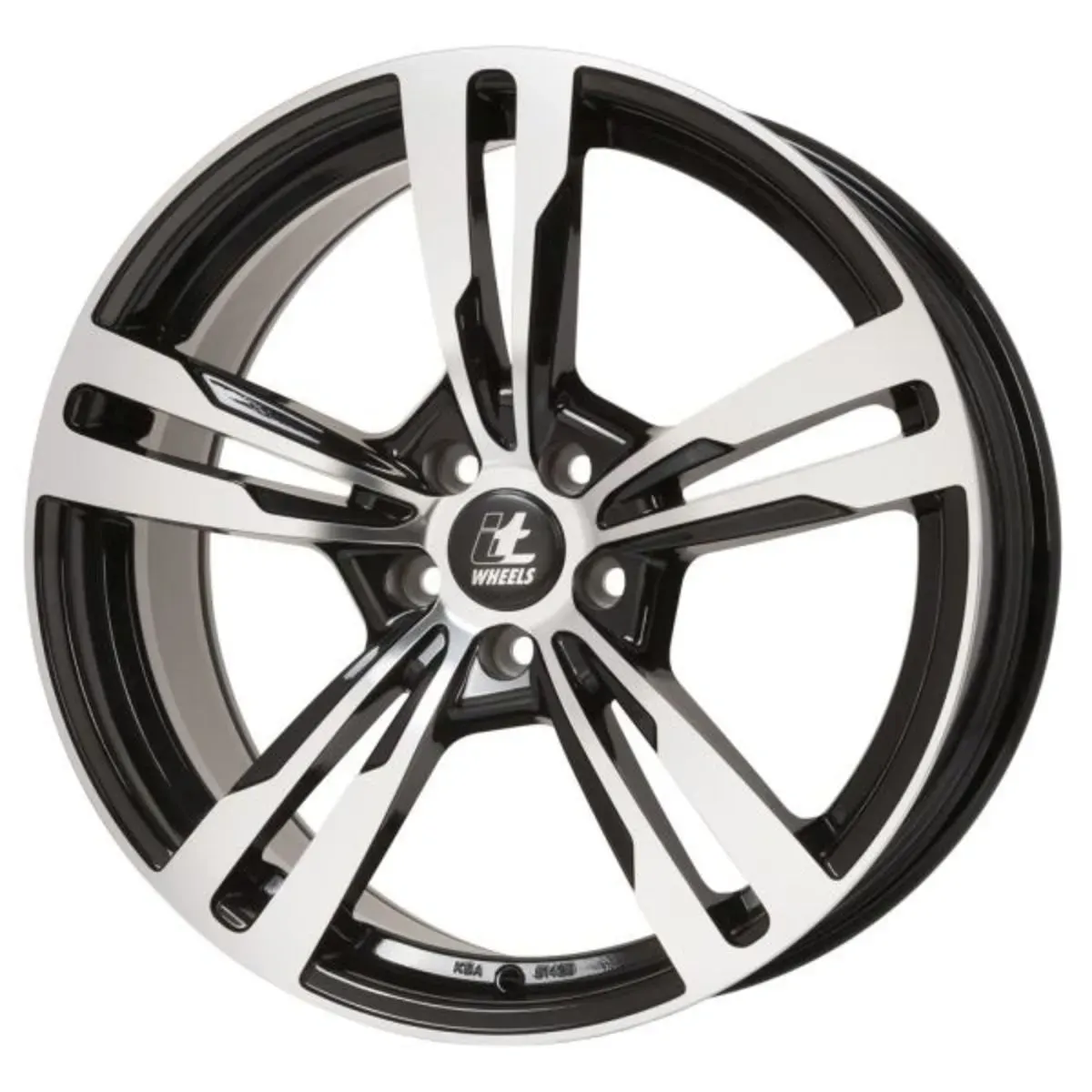 Alufelge 17 zoll ITWHEELS Anna 5x108 7,5J ET45, Farbe Schwarz Glänzend Poliert