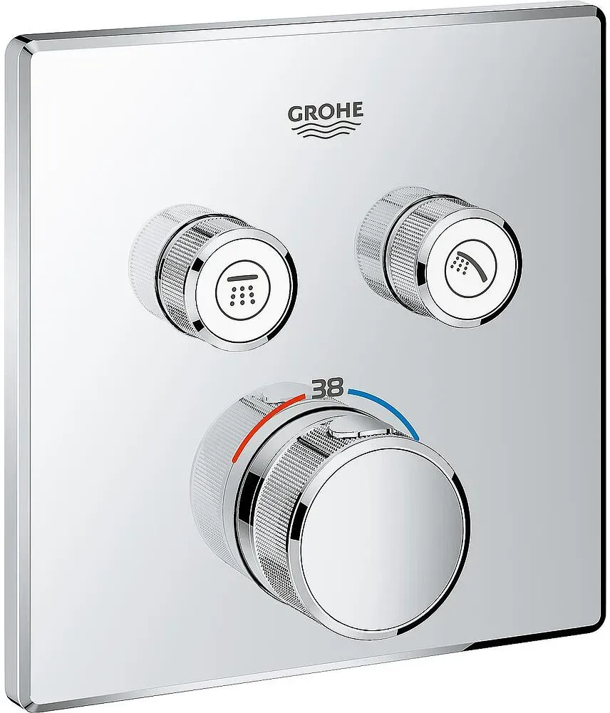 Unterputz-Thermostat Grohe Grohtherm SmartControl, mit 2 Absperrventilen (Ausführung: SmartControl chrom mit 2 Absperrventilen)