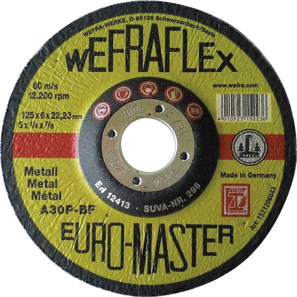 Schruppscheibe WEFRA Euromaster für Metall 125 x 6 x 22mm