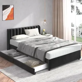 Merax Flieks 140 x 200 cm Schwarz