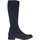 CAPRICE Damen Stiefel ohne Absatz Kniehoch Vegan, Blau