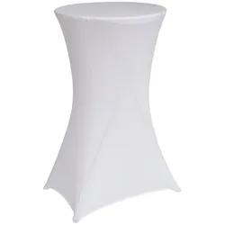 Stehtischhusse Tischdecke Husse Partytisch Bistrotisch Decke 60cm Weiß