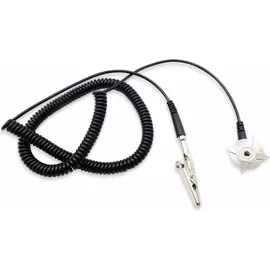 Quadrios ESD-Erdungskabel 3.00 m Klemme, Druckknopf 10 mm, Stecker, Krokodilklemme