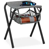 Relaxdays Campinghocker faltbar Grau