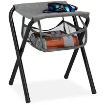 Relaxdays Campinghocker faltbar Grau