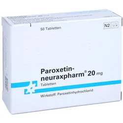 Paroxetin-neuraxpharm 20 mg Tabletten 50 St