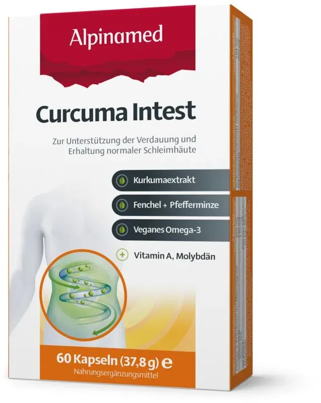 Alpinamed Curcuma Intest für eine gute Verdauung – Vegan Kapseln 60 St 60 St Kapseln