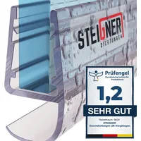 STEIGNER Duschdichtung, 90cm, Glasstärke 5/6/ 7/8 mm, Gerade PVC