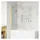 vidaXL Elijah Duschwand rechts 130 x 138 cm Gold transparent