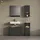 livinity® Badschrank, Anthrazit, 30 x 67 cm mit Tür und offenem Fach