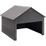 vidaXL Mährobotergarage Grau 80x80x70 cm WPC