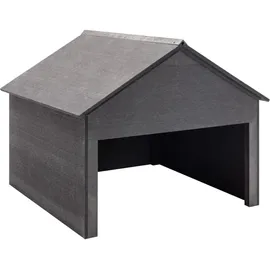 vidaXL Mährobotergarage Grau 80x80x70 cm WPC