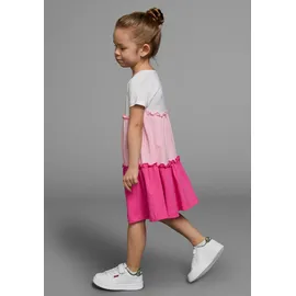 Kidsworld Jerseykleid in weiß-rosa-pink | Gr.: 116/122,