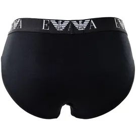 Emporio Armani Herren Slips 3er Pack - Briefs, Unterwäsche, Stretch Cotton schwarz M