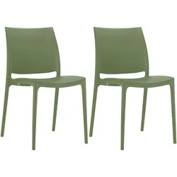 CLP 2er Set Stühle Maya oliv