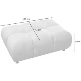 KAWOLA Hocker VIVIEN Feincord 108 x 41 x 73 cm Grau