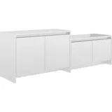 vidaXL TV-Schrank Hochglanz-Weiß 146,5x35x50 cm Holzwerkstoff