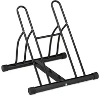 Relaxdays Fahrradständer, Metall Bodenparker für 2 Räder, bis 60mm