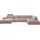 Musterring Wohnlandschaft Lucia U-Form, Verschiedene Farben, inkl. Kopfstütze, Gesamtbreite 434 cm rosa
