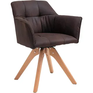 SAM Armlehnstuhl, Braun, Natur, Leder, Echtholz,Akazie, Rechteckig,Rechteckig, 42x83x44 cm, Esszimmer, Stühle, Esszimmerstühle, Vierfußstühle