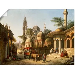 Wandbild ARTLAND "Ansicht einer Moschee in Istanbul", braun (farbe bild(er): braun), B:40cm H:30cm, Bilder, als Alubild, Outdoorbild, Leinwandbild, Poster in verschied. Größen